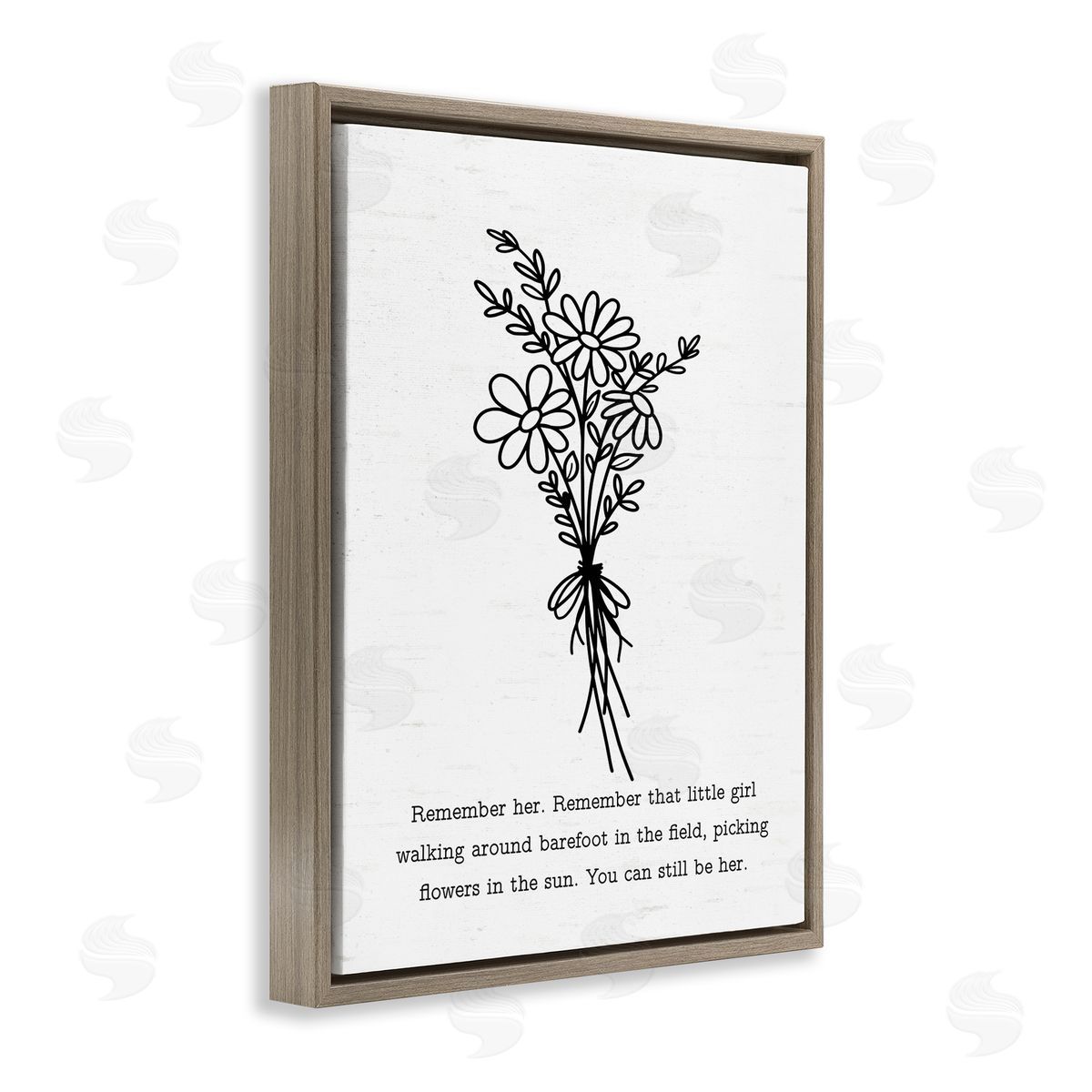 Lettered and Lined You Can Still Be Her Brown Floating Frame Canvas Wall Art Print