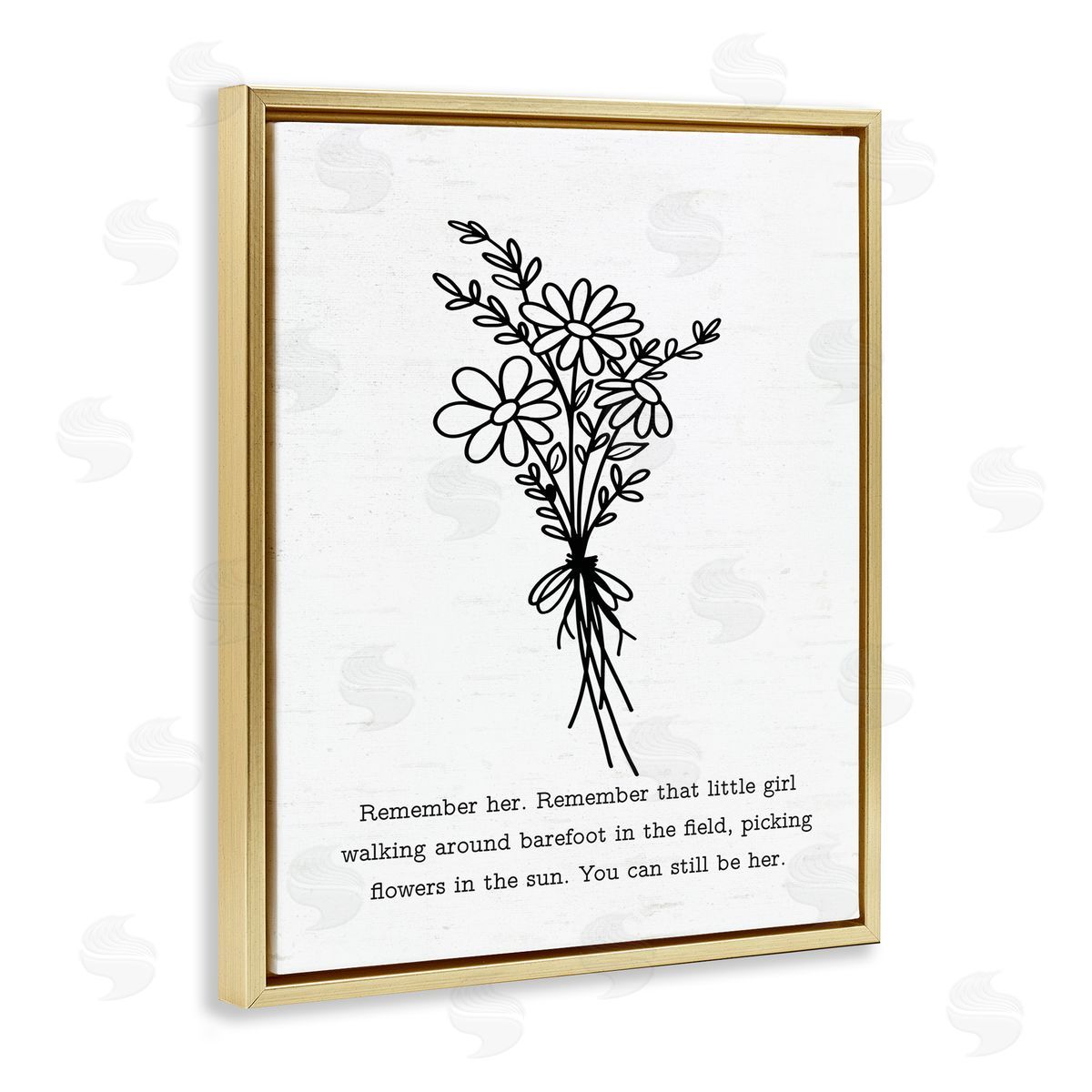 Lettered and Lined You Can Still Be Her Gold Floating Frame Canvas Wall Art Print