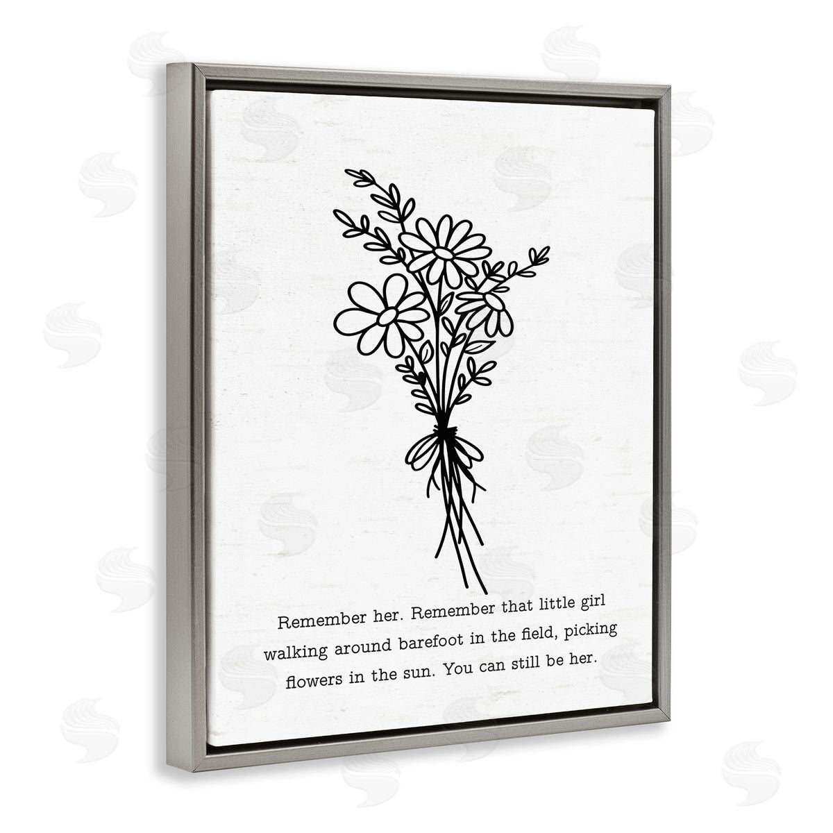 Lettered and Lined You Can Still Be Her Gray Floating Frame Canvas Wall Art Print