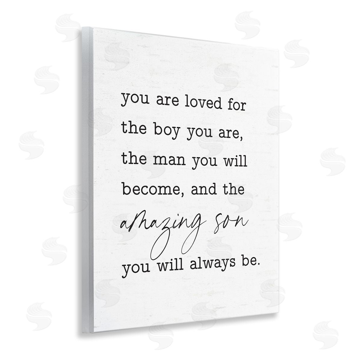 Lettered and Lined Amazing Son Sentiment Wooden Wall Plaque Art Print