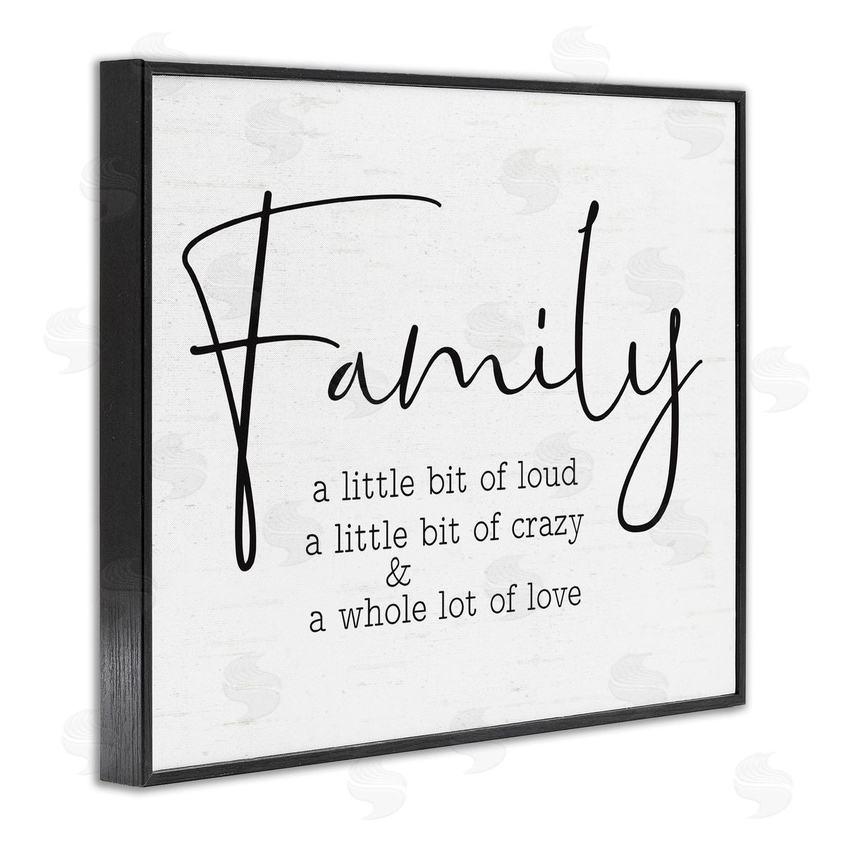 Lettered and Lined Loud Crazy Love Family Black Framed Giclee Wall Art Print