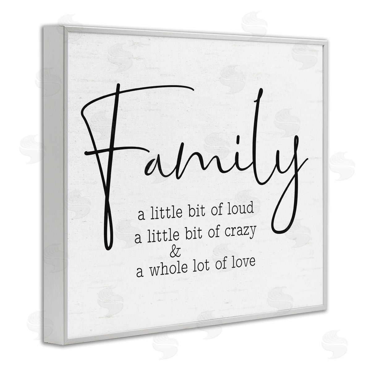 Lettered and Lined Loud Crazy Love Family White Framed Giclee Wall Art Print