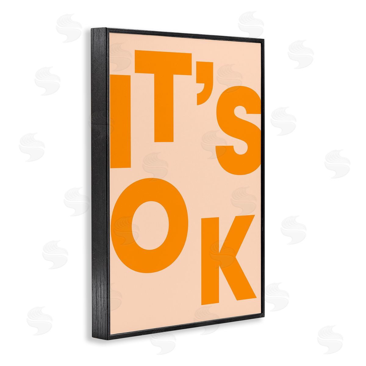 It's OK Typography Black Frame Print Wall Art, Home Decor by Incado