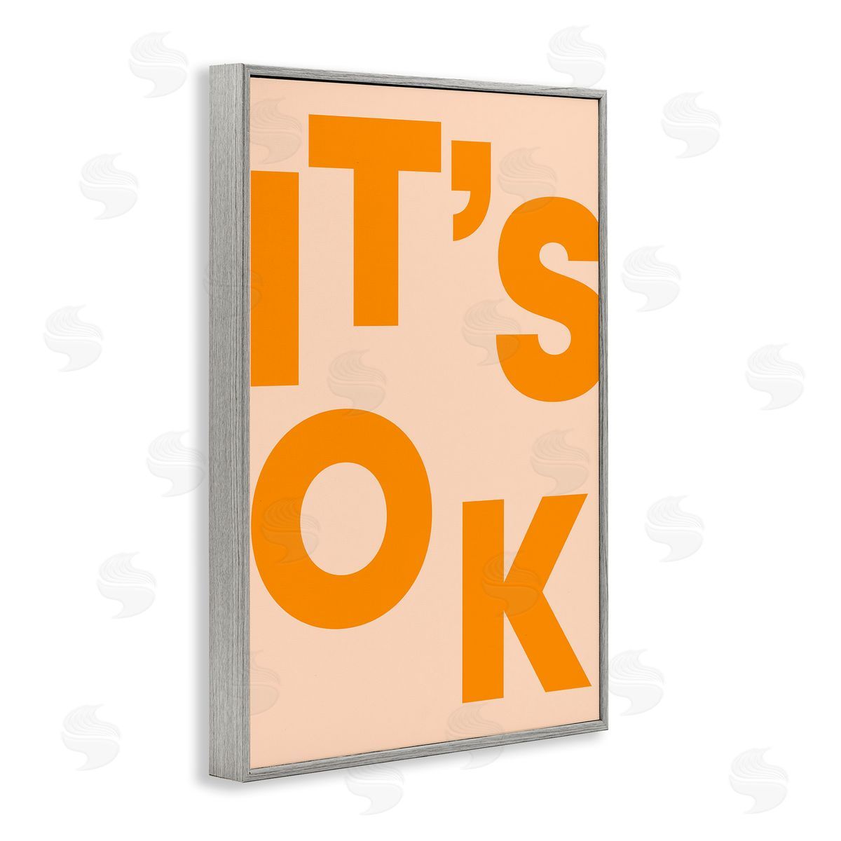 It's OK Typography Grey Frame Print Wall Art, Home Decor by Incado