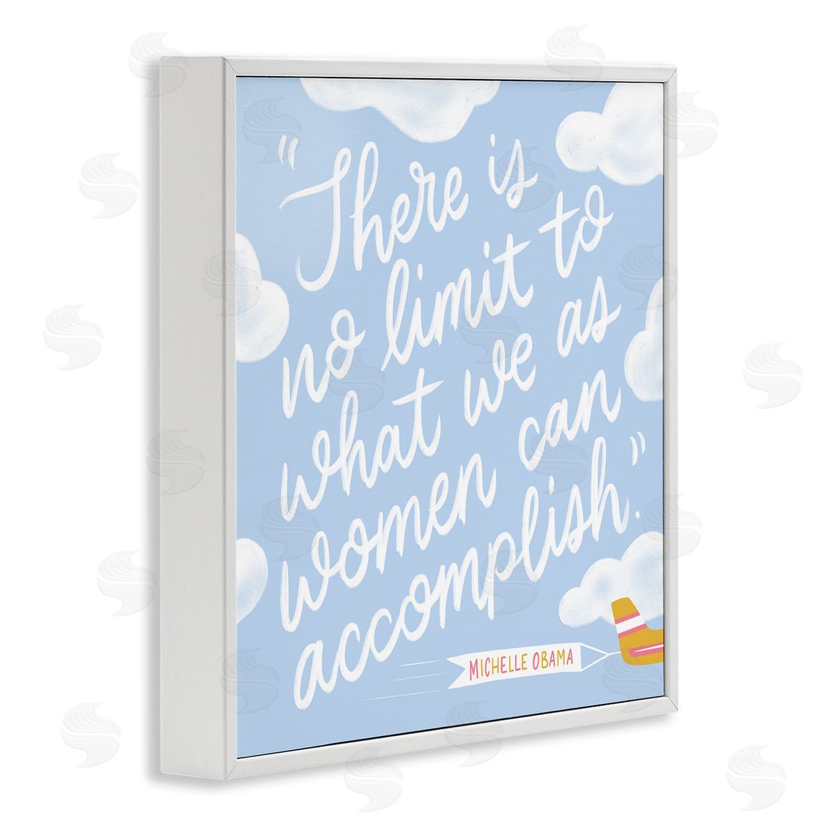 Joylark Studio Women Accomplishment Quote White Framed Giclee Wall Art Print