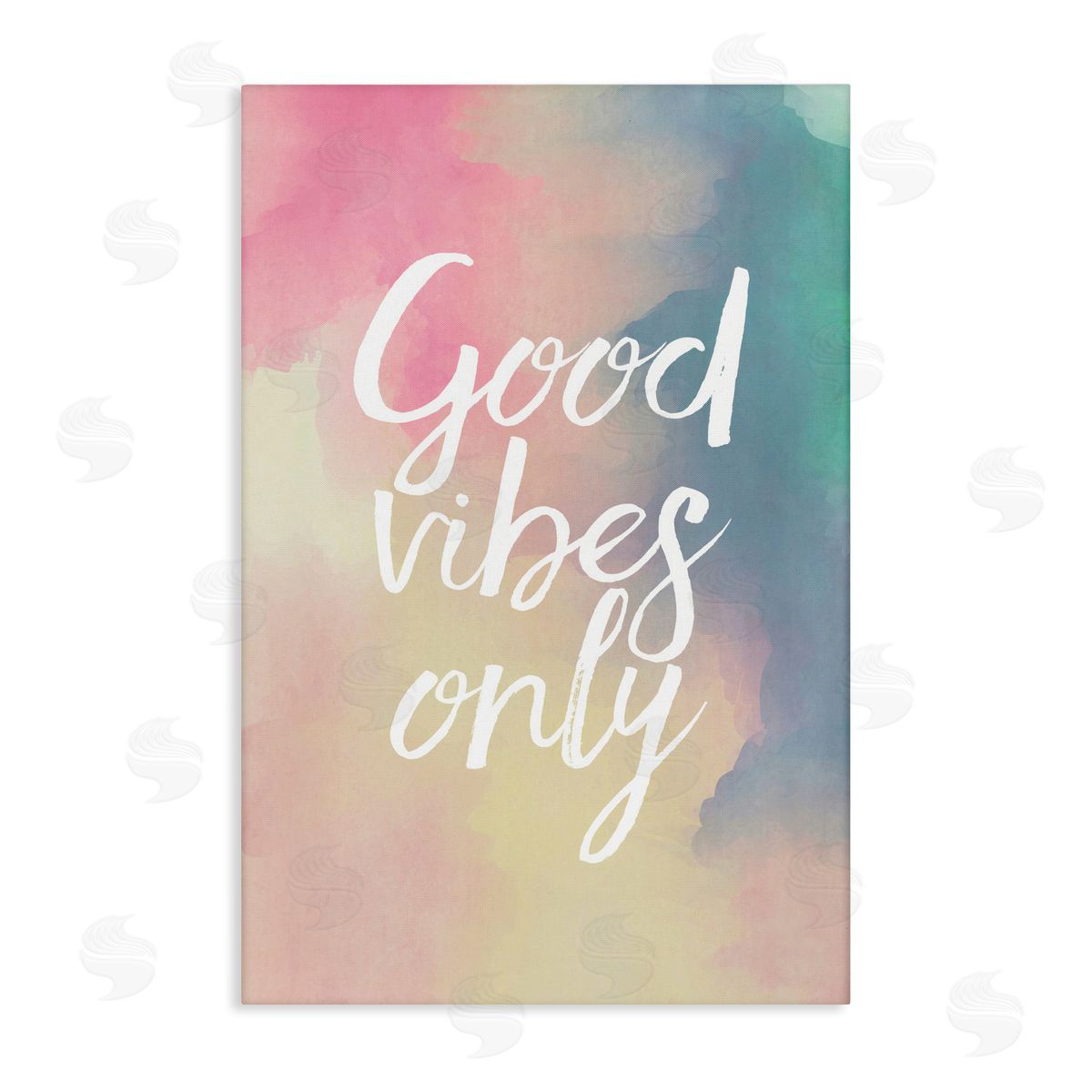 Good Vibes Only Ombre Canvas Wall Art, Home Decor by Louise Carey