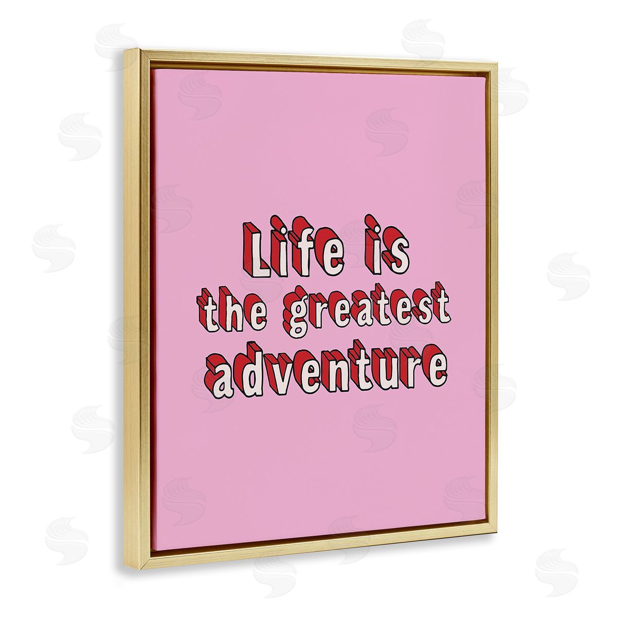 Louise Carey Greatest Adventure on Pink Gold Floating Frame Canvas Wall Art Print