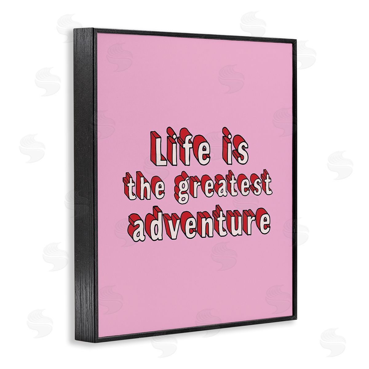 Louise Carey Greatest Adventure on Pink Black Framed Giclee Wall Art Print