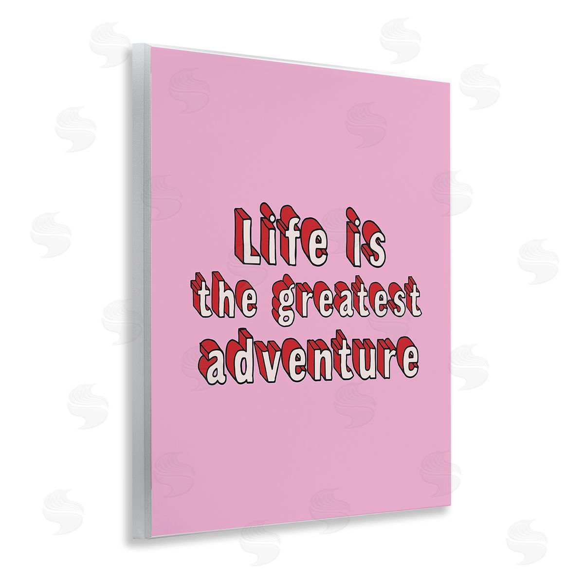 Louise Carey Greatest Adventure on Pink Wooden Wall Plaque Art Print
