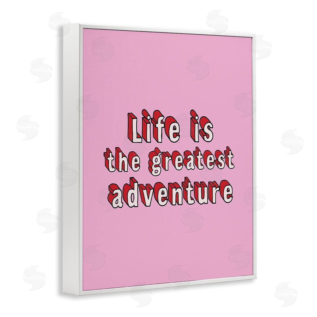 Louise Carey Greatest Adventure on Pink White Framed Giclee Wall Art Print