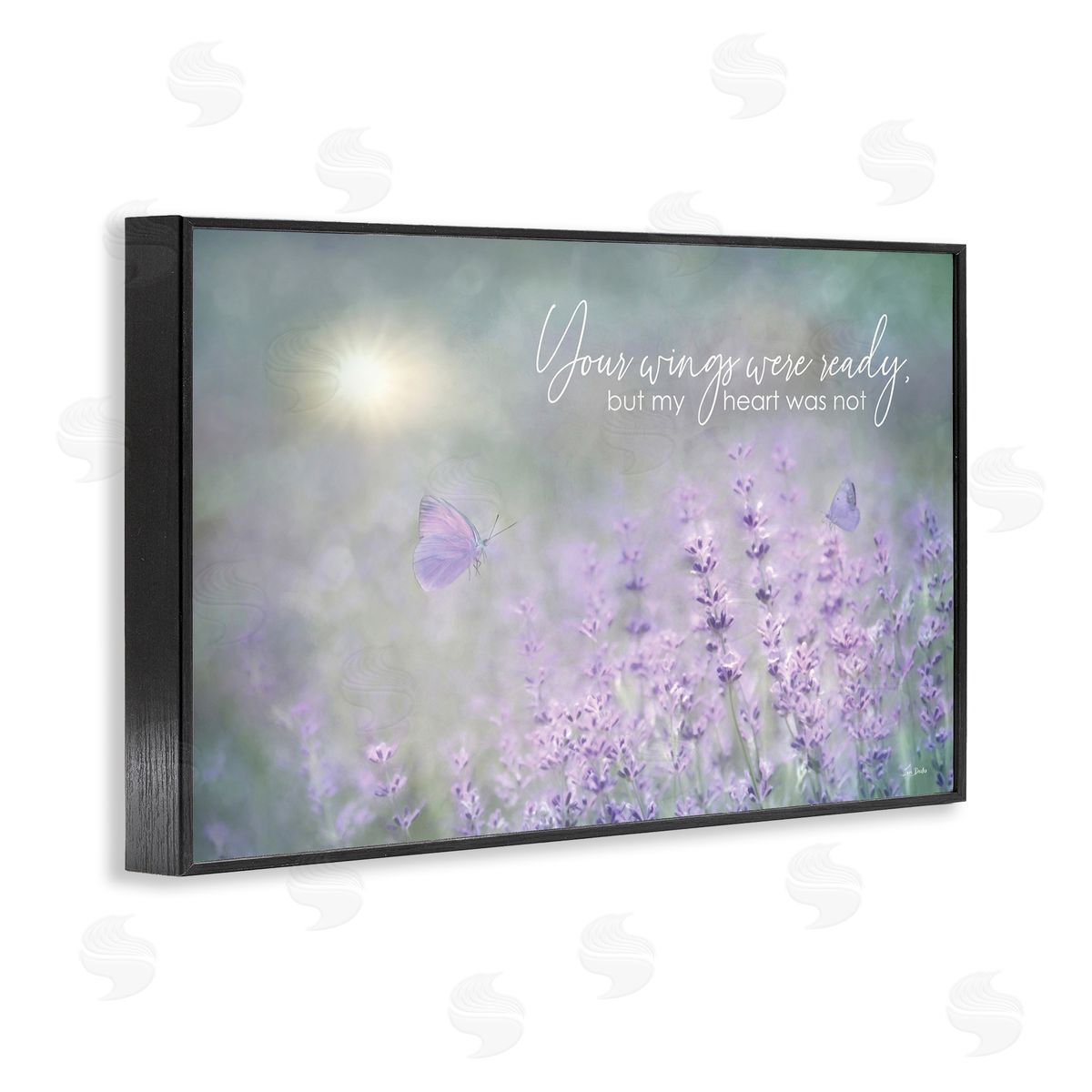Lori Deiter Floral Grief Quote Black Framed Giclee Wall Art Print