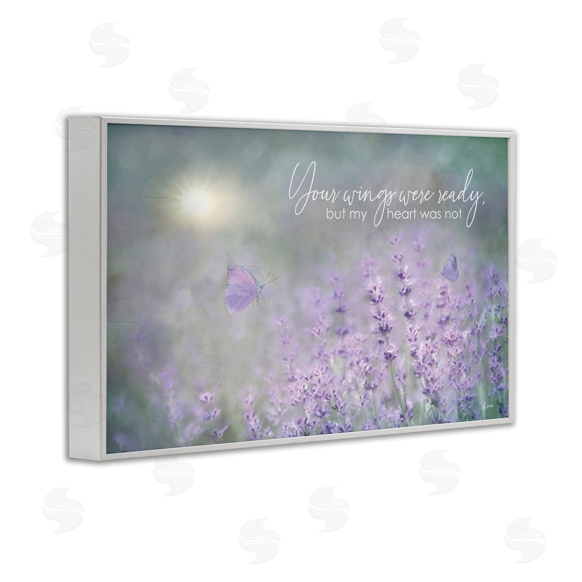 Lori Deiter Floral Grief Quote White Framed Giclee Wall Art Print