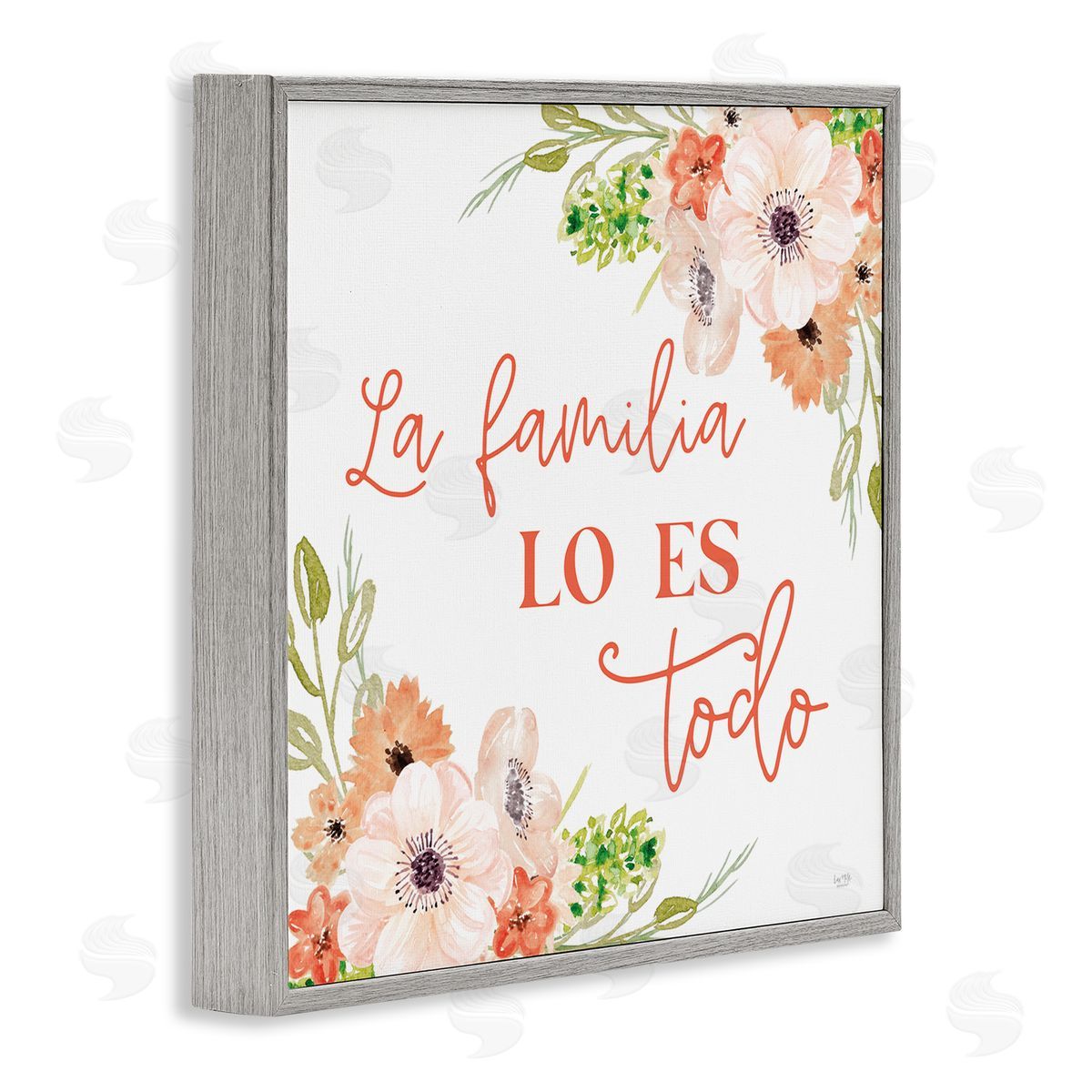 Lux + Me Designs Spanish Family Is Everything Gray Framed Giclee Wall Art Print