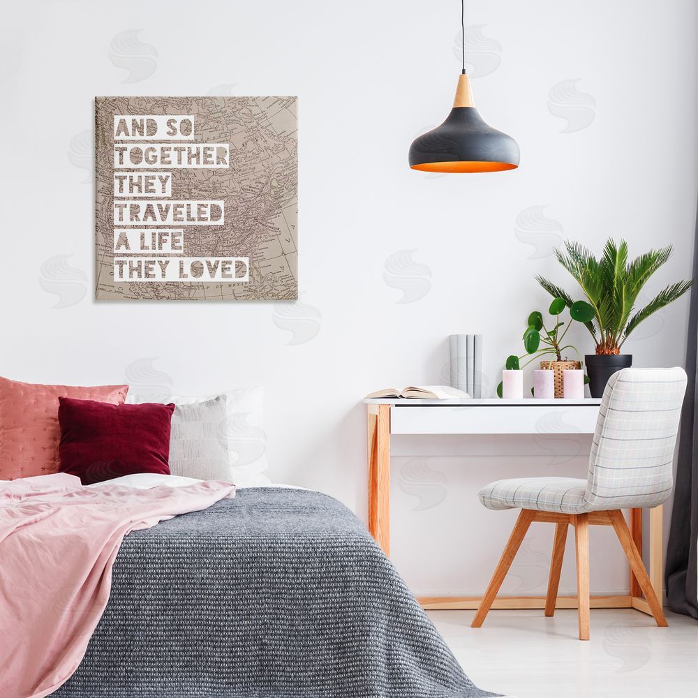 Marla Rae Together They Traveled Canvas Wall Art Print in Room