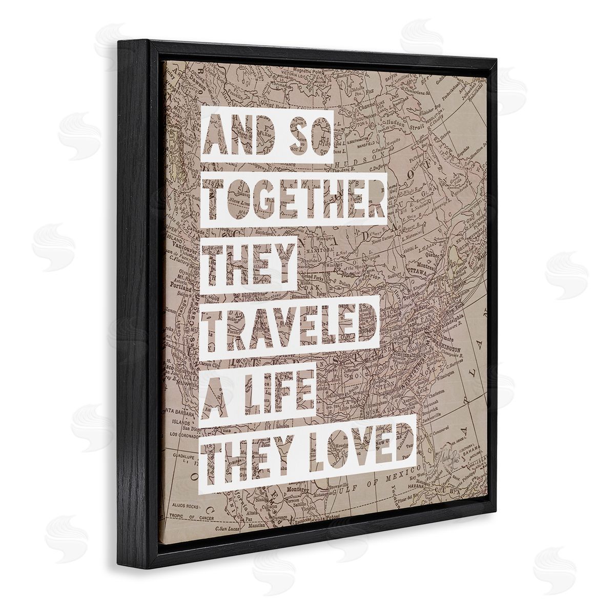 Marla Rae Together They Traveled Black Floating Frame Canvas Wall Art Print