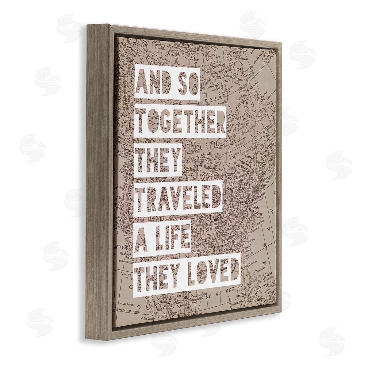 Marla Rae Together They Traveled Brown Floating Frame Canvas Wall Art Print