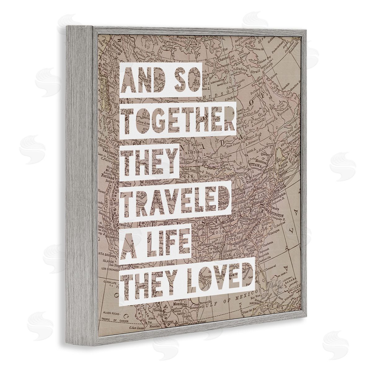 Marla Rae Together They Traveled Gray Framed Giclee Wall Art Print