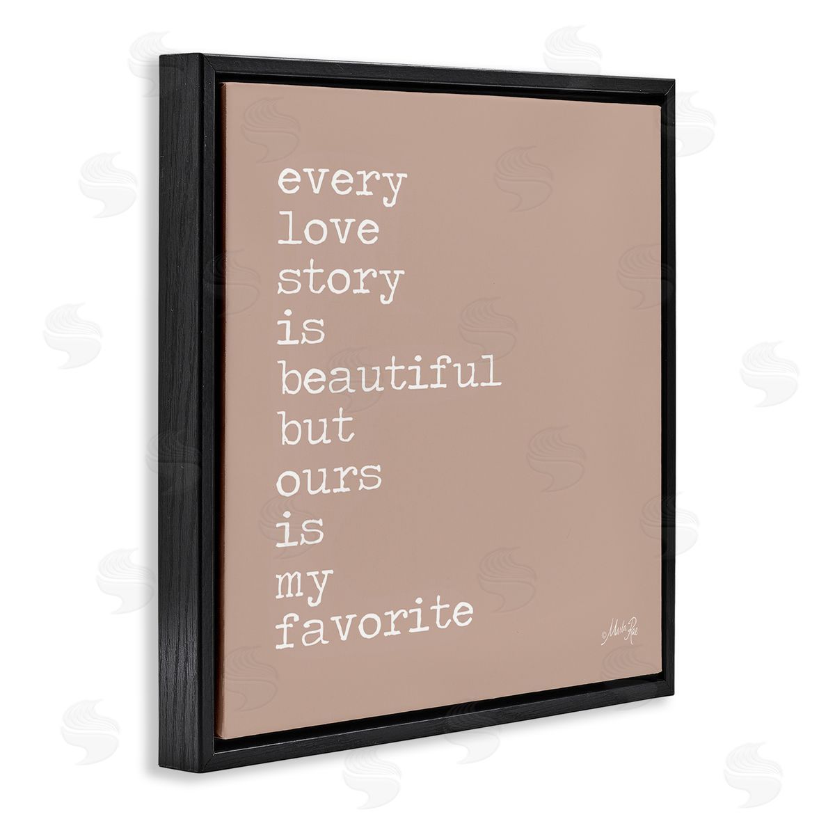 Marla Rae Favorite Love Story Black Floating Frame Canvas Wall Art Print
