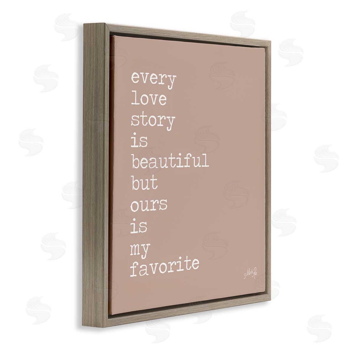 Marla Rae Favorite Love Story Brown Floating Frame Canvas Wall Art Print