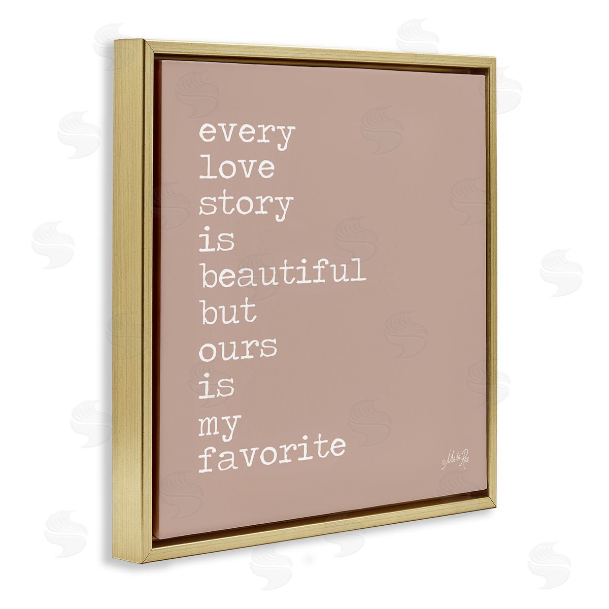 Marla Rae Favorite Love Story Gold Floating Frame Canvas Wall Art Print