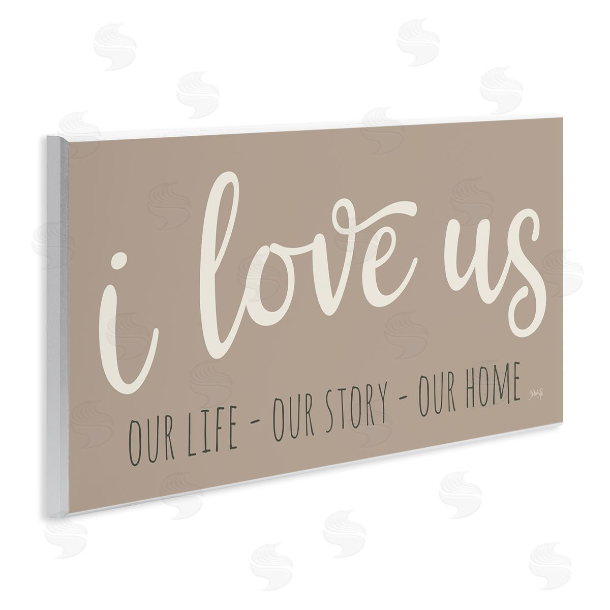 I Love Us Romantic Wood Plaque Wall Art, Home Decor by Marla Rae