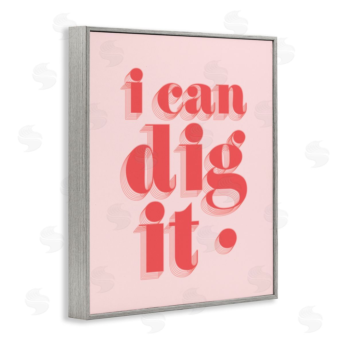 Stupell Studio I Can Dig It Phrase Gray Framed Giclee Wall Art Print