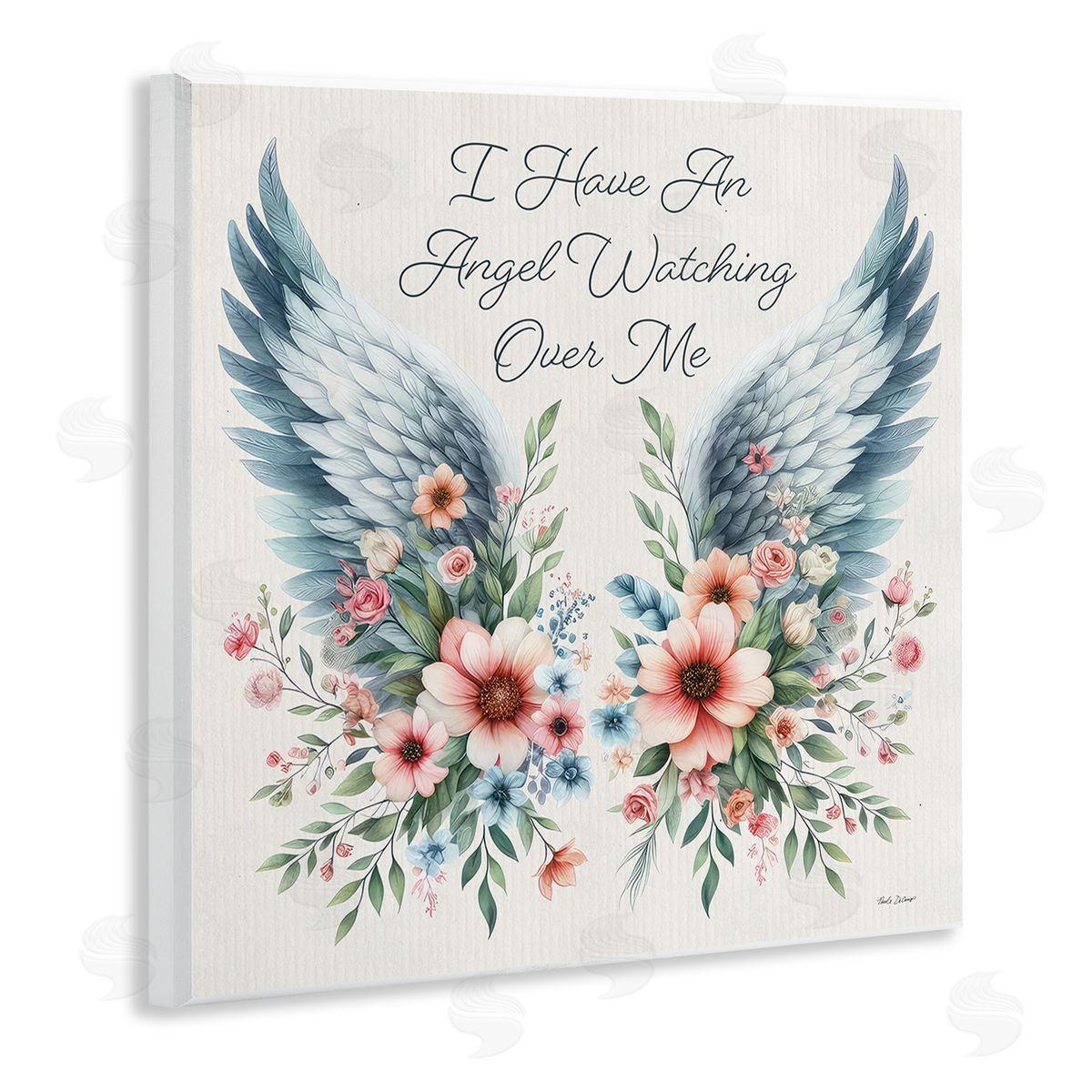 Nicole DeCamp Angel Watching Me Wooden Wall Plaque Art Print
