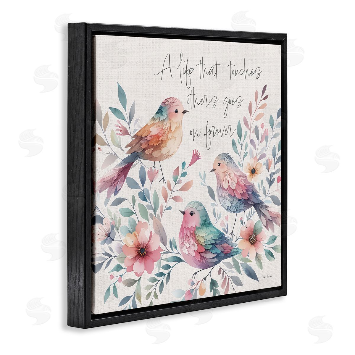 Nicole DeCamp Life That Touches Others Black Floating Frame Canvas Wall Art Print