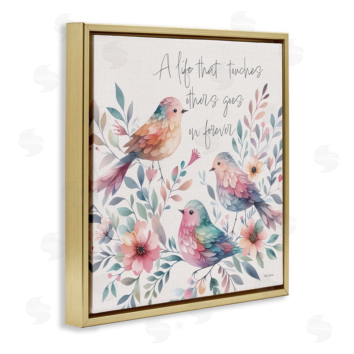 Nicole DeCamp Life That Touches Others Gold Floating Frame Canvas Wall Art Print