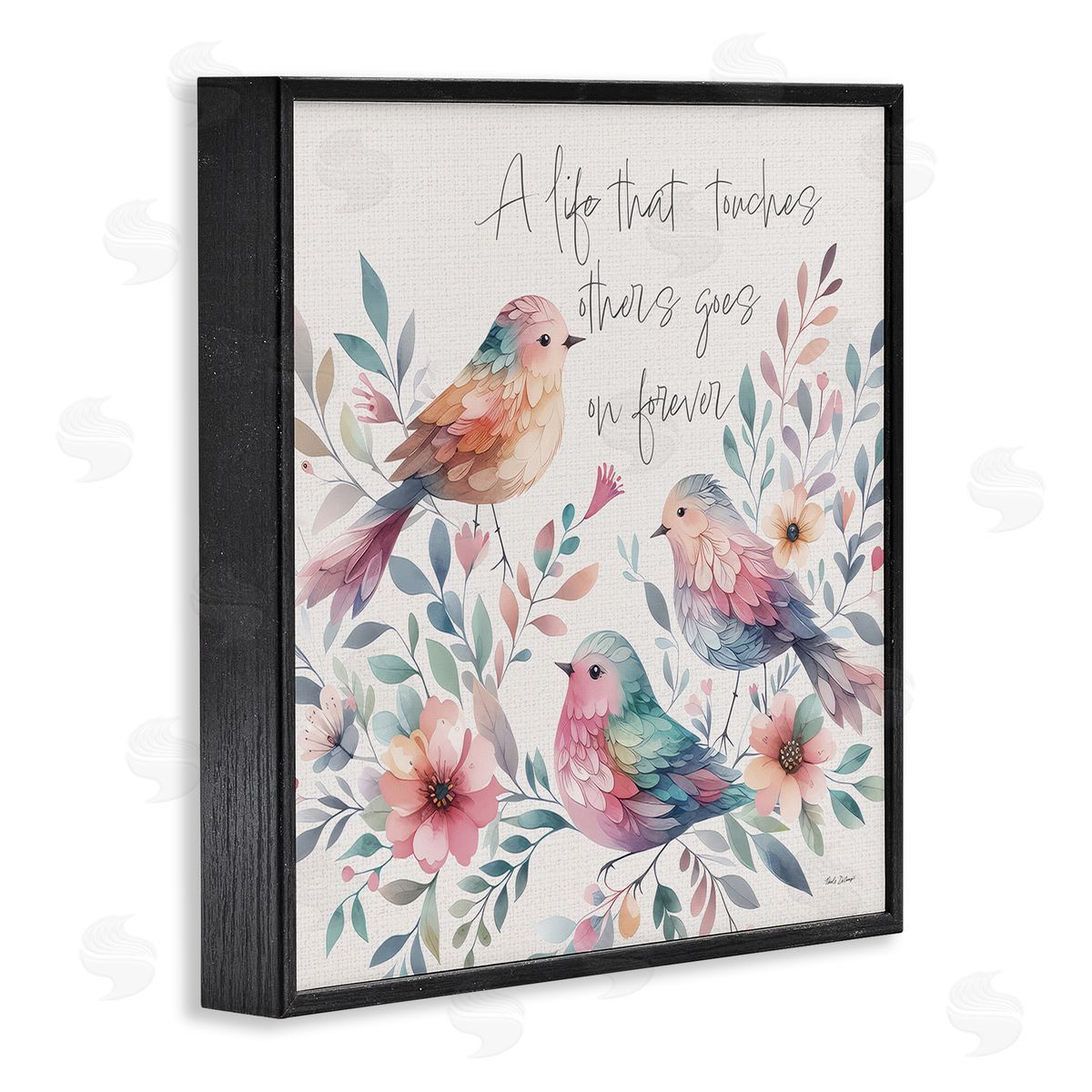 Nicole DeCamp Life That Touches Others Black Framed Giclee Wall Art Print