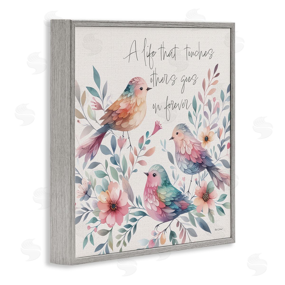 Nicole DeCamp Life That Touches Others Gray Framed Giclee Wall Art Print