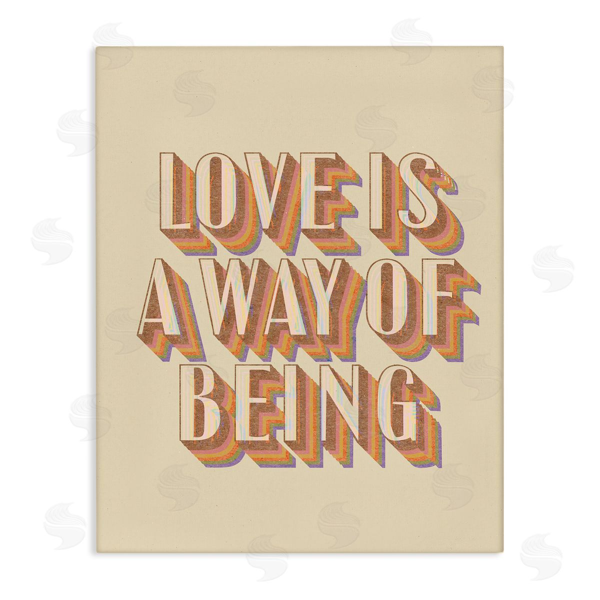 Stupell Studio Sentimental Love Phrase Canvas Wall Art Print