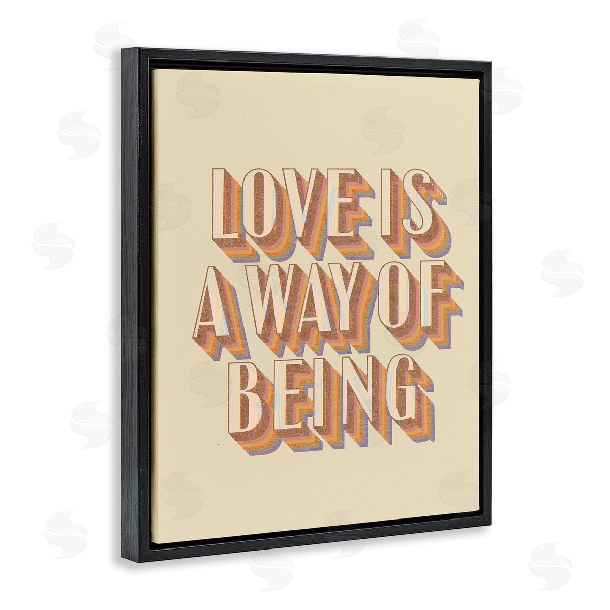 Stupell Studio Sentimental Love Phrase Black Floating Frame Canvas Wall Art Print
