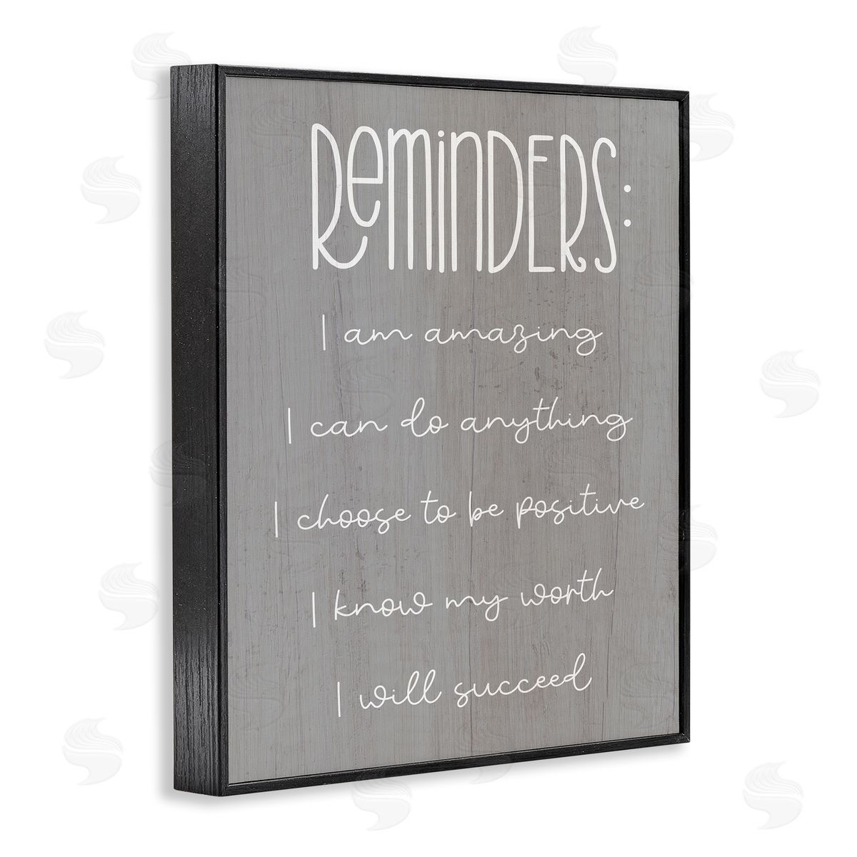 Stupell Studio Self Confidence Reminders Black Framed Giclee Wall Art Print