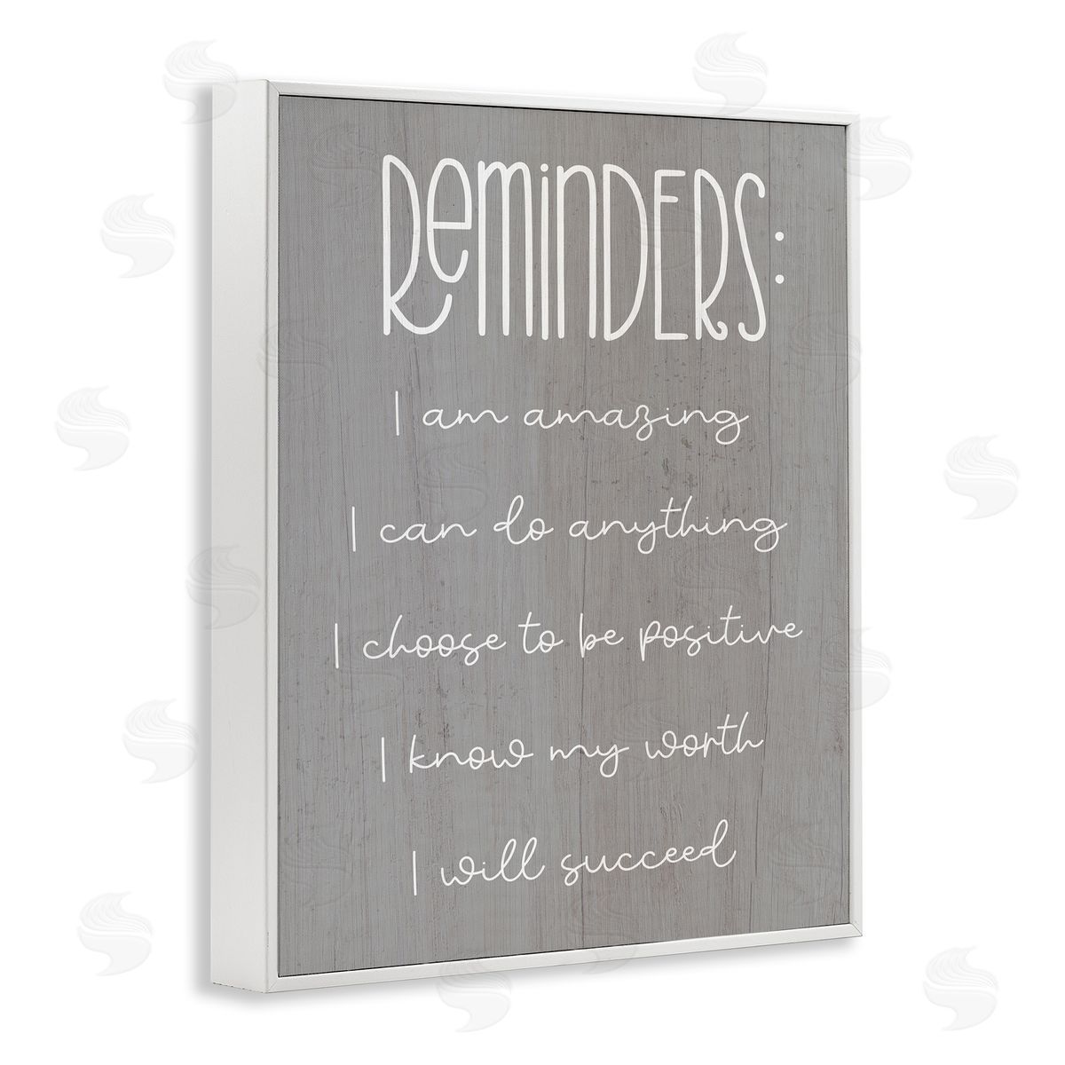Stupell Studio Self Confidence Reminders White Framed Giclee Wall Art Print