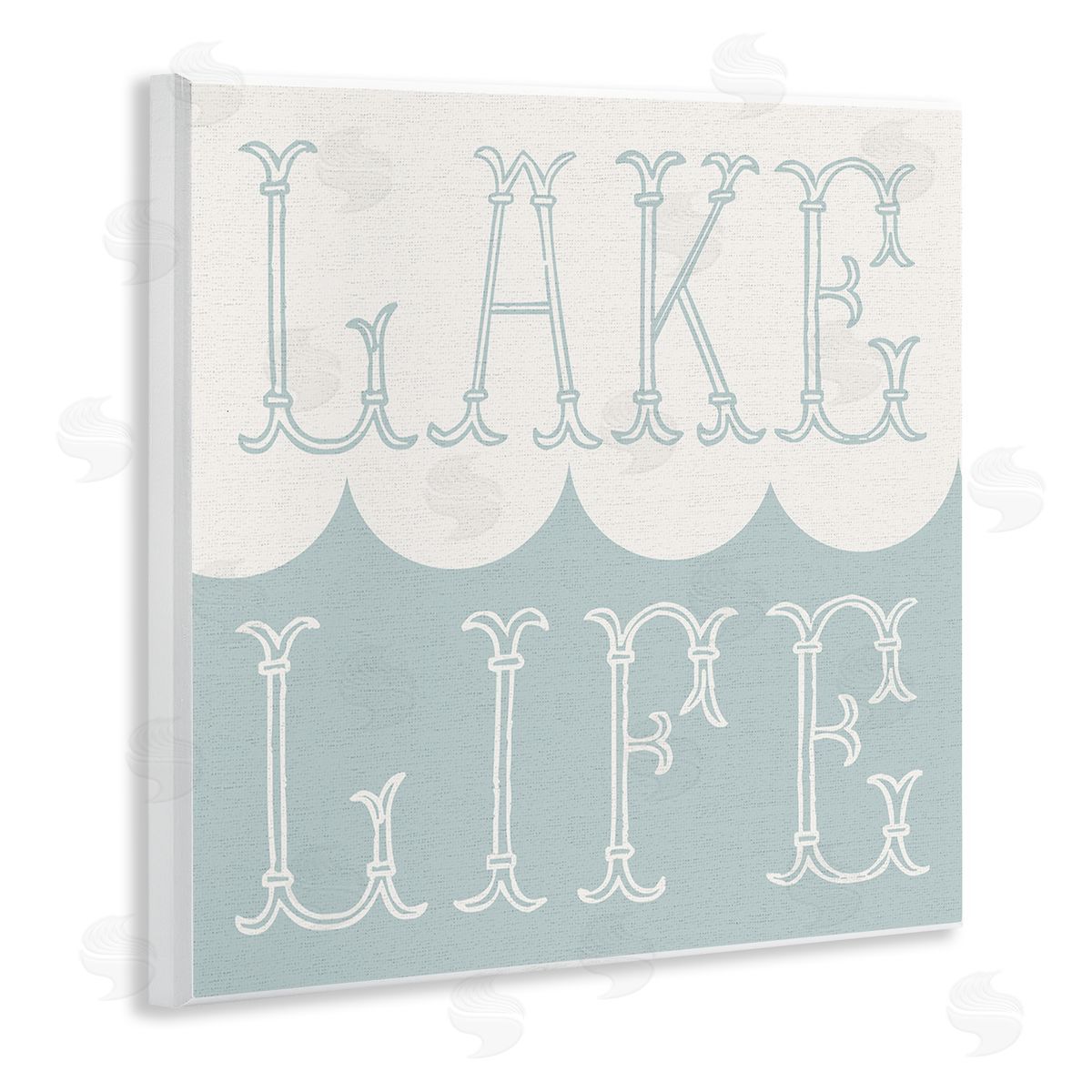 Stupell Studio Lake Life with Wave Wooden Wall Plaque Art Print