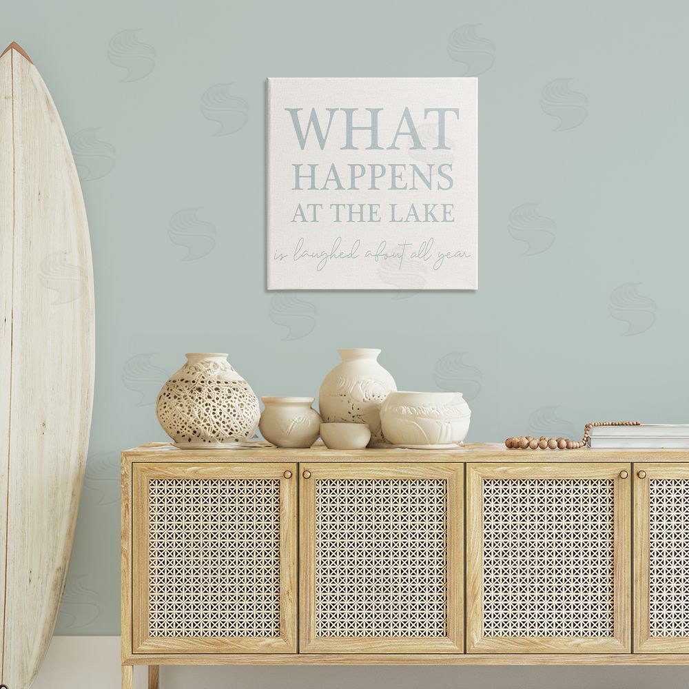 Stupell Studio What Happens At Lake Canvas Wall Art Print in Room