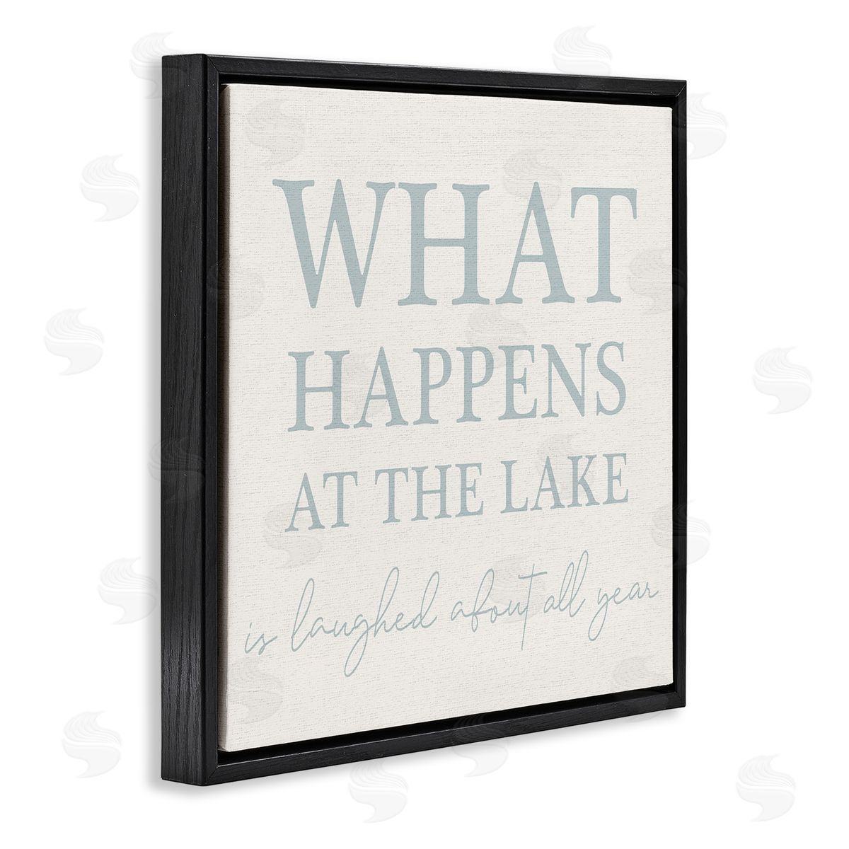Stupell Studio What Happens At Lake Black Floating Frame Canvas Wall Art Print