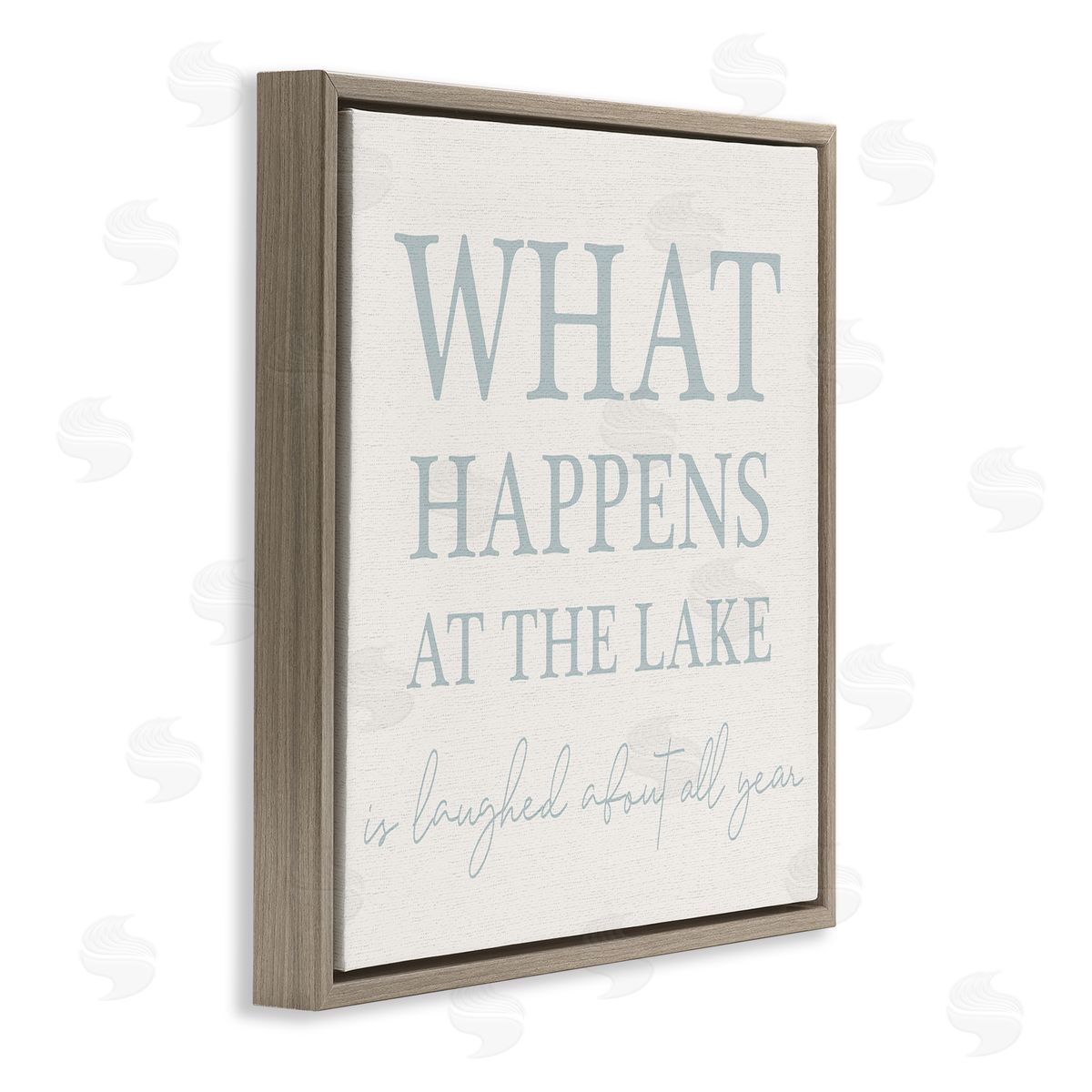 Stupell Studio What Happens At Lake Brown Floating Frame Canvas Wall Art Print