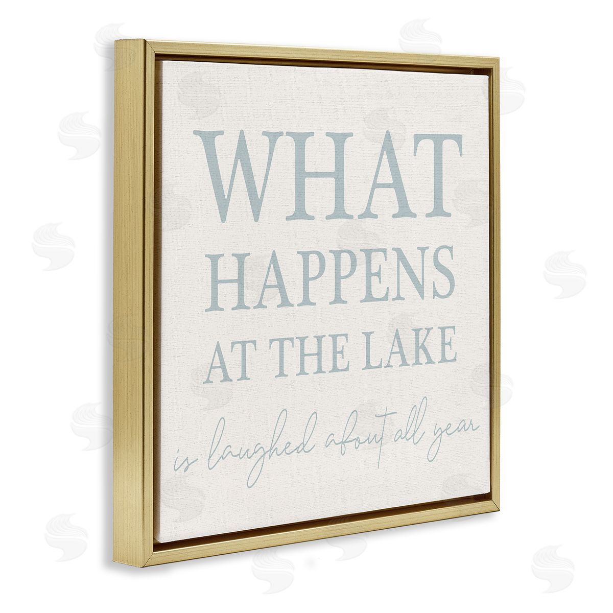 Stupell Studio What Happens At Lake Gold Floating Frame Canvas Wall Art Print
