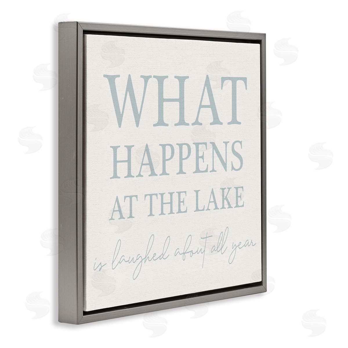 Stupell Studio What Happens At Lake Gray Floating Frame Canvas Wall Art Print