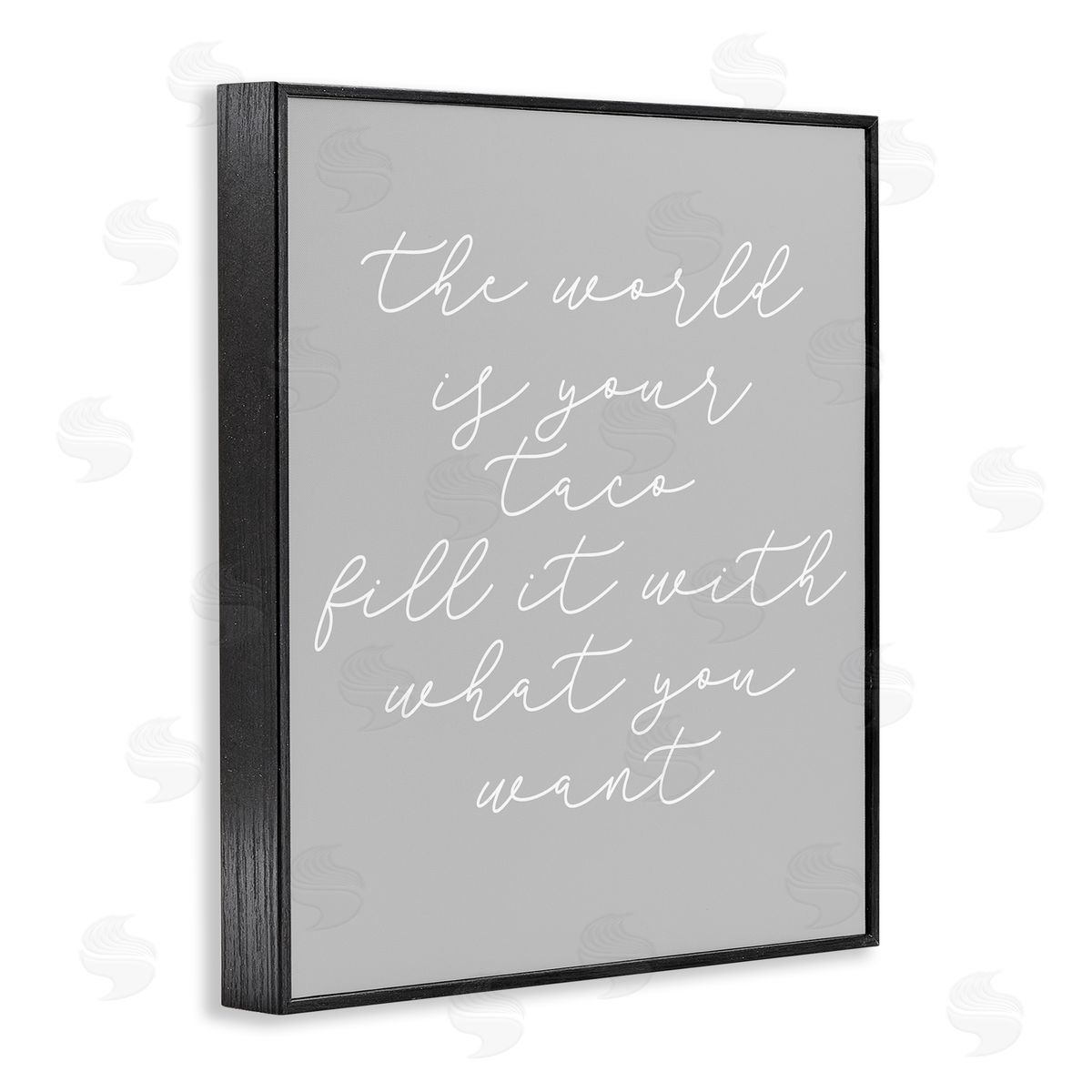 Stupell Studio World Is Your Taco Black Framed Giclee Wall Art Print