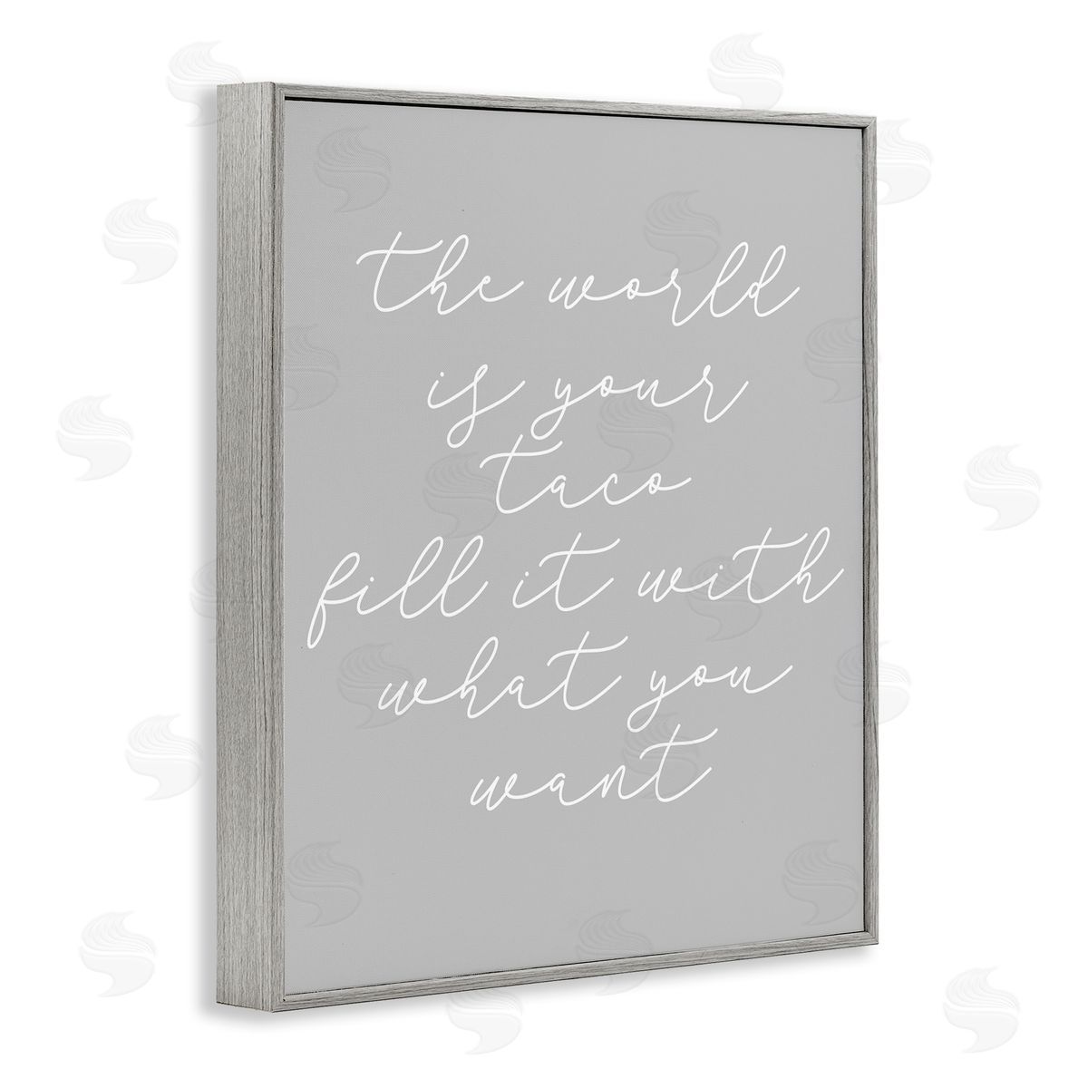 Stupell Studio World Is Your Taco Gray Framed Giclee Wall Art Print