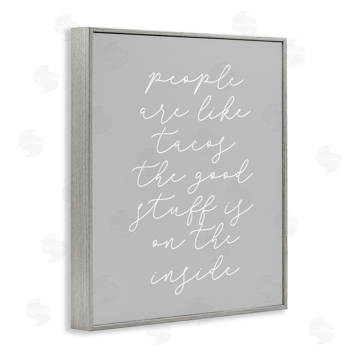 Stupell Studio People Like Tacos Gray Framed Giclee Wall Art Print