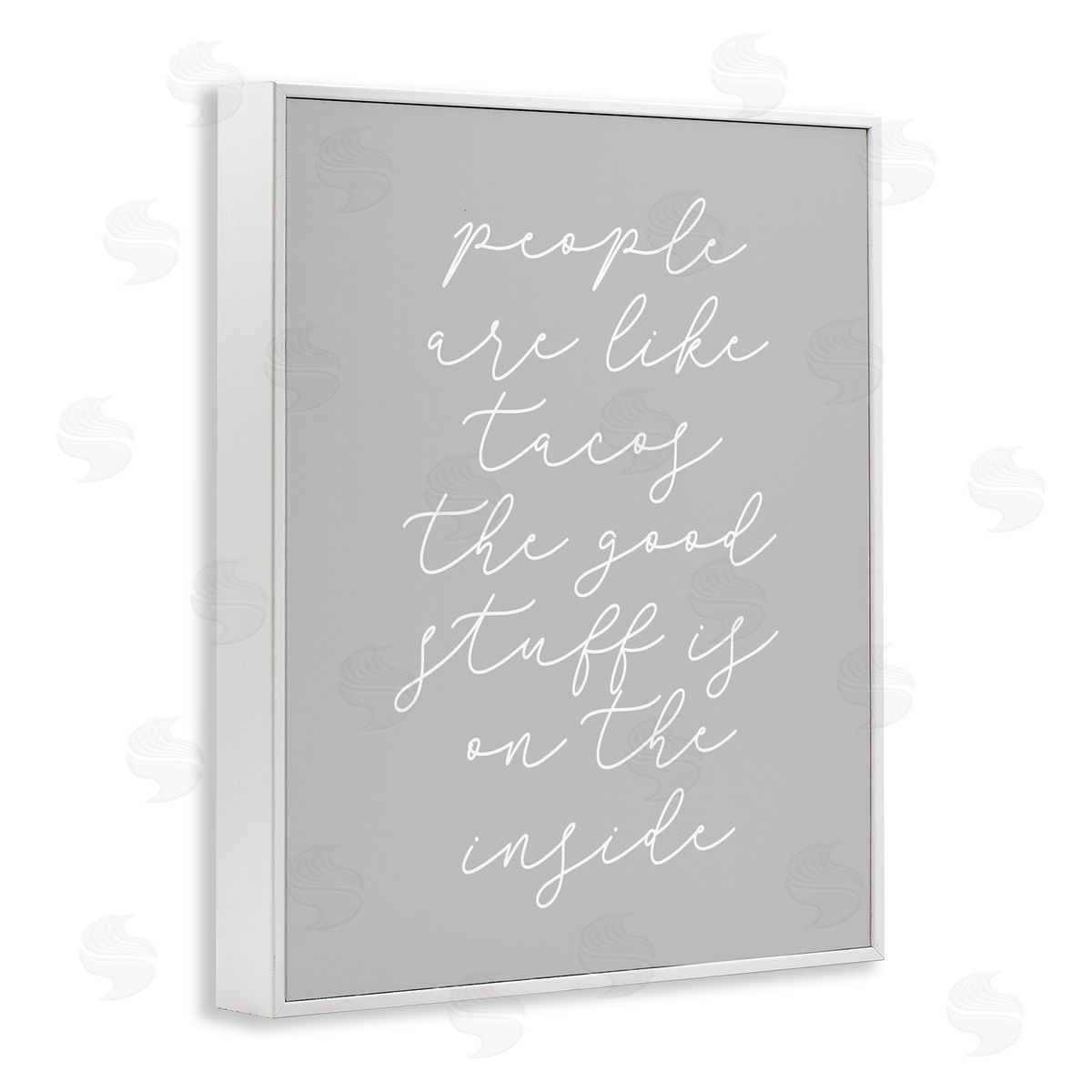 Stupell Studio People Like Tacos White Framed Giclee Wall Art Print