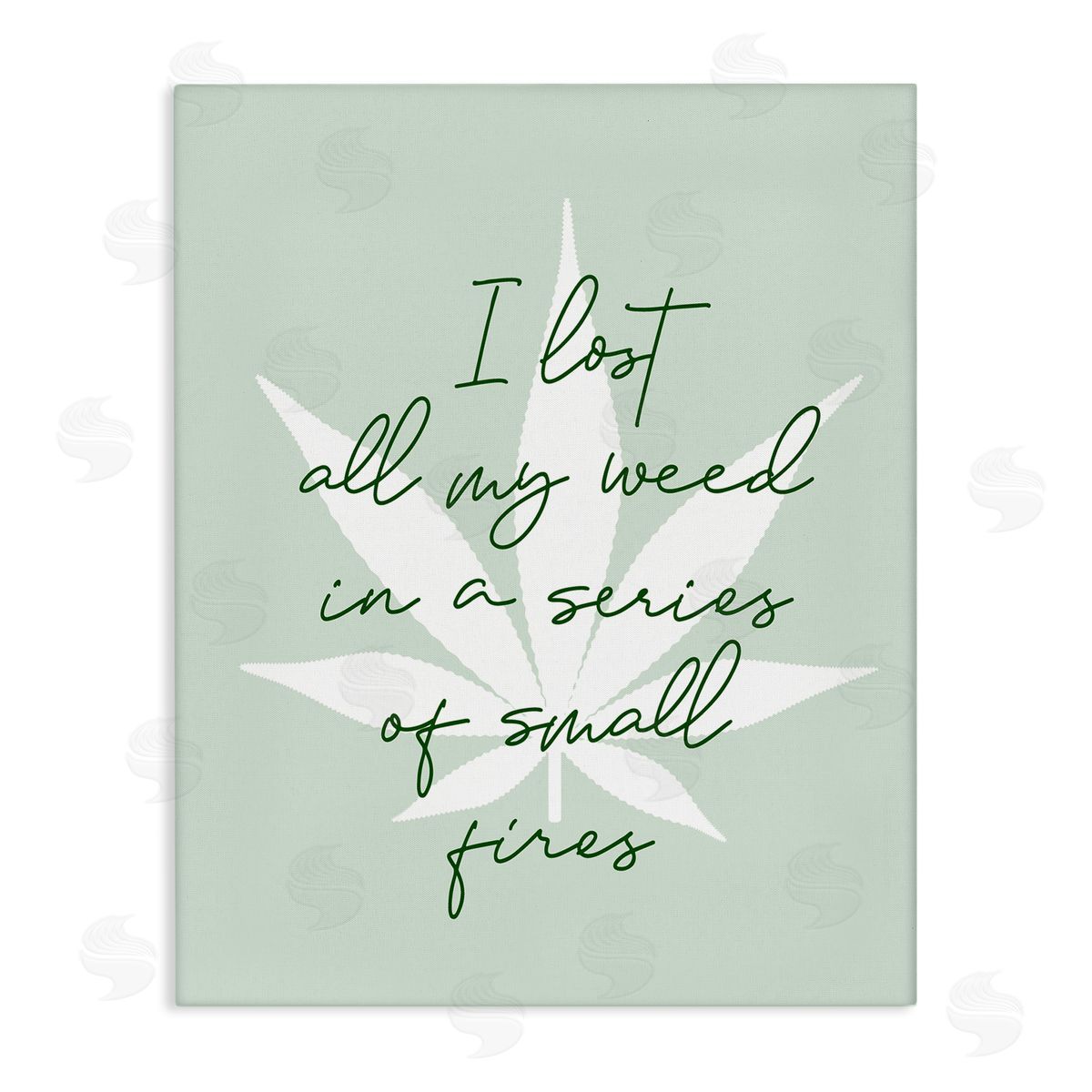 Stupell Studio Funny Weed Saying Canvas Wall Art Print