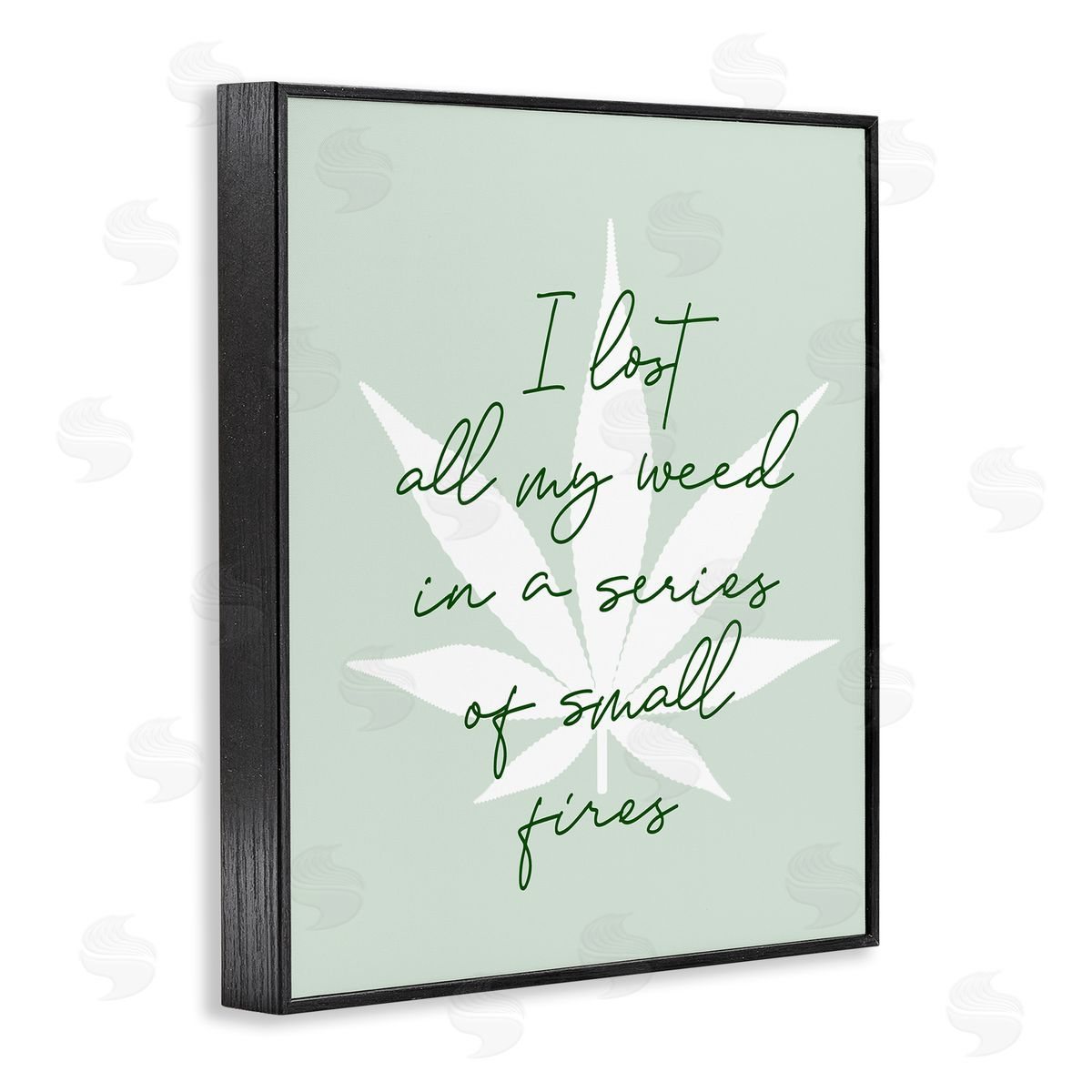 Stupell Studio Funny Weed Saying Black Framed Giclee Wall Art Print