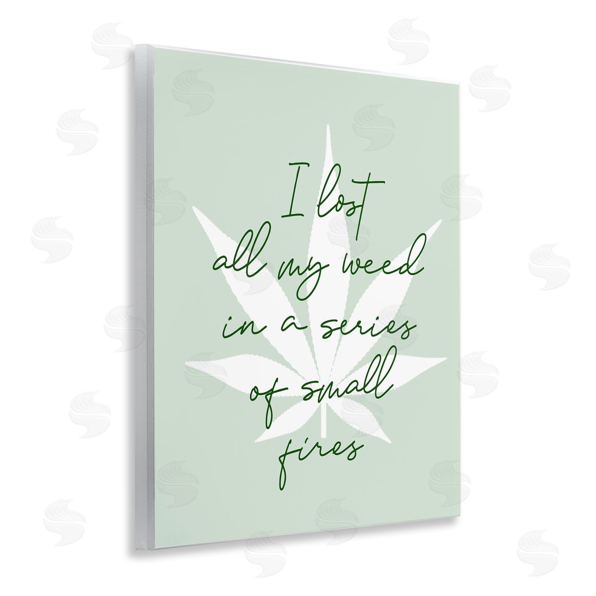 Stupell Studio Funny Weed Saying Wooden Wall Plaque Art Print