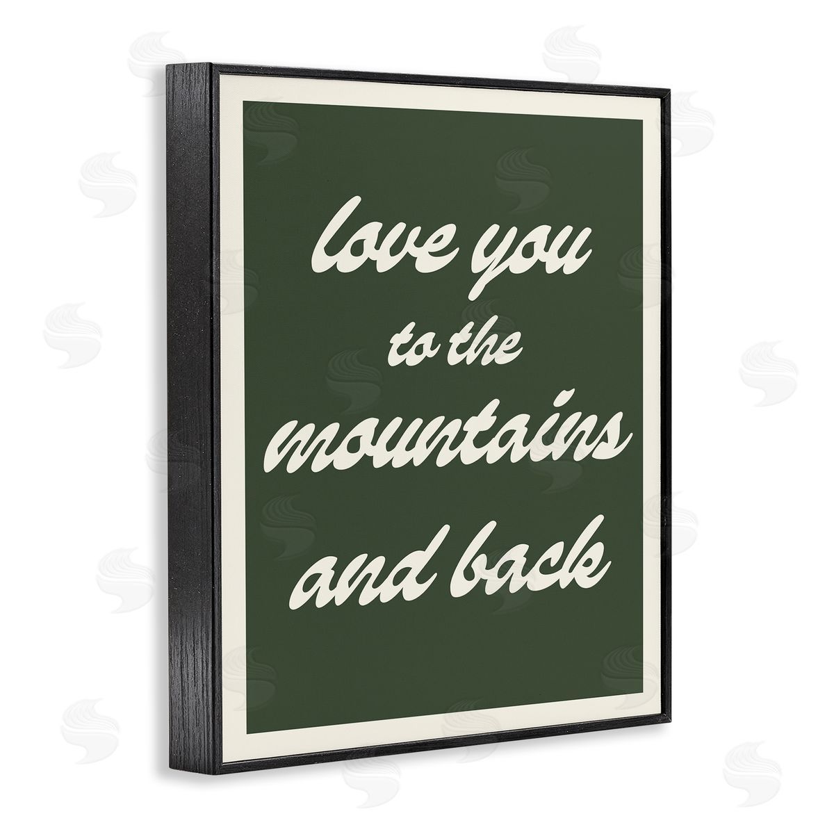 Stupell Studio Love Mountains & Back Black Framed Giclee Wall Art Print