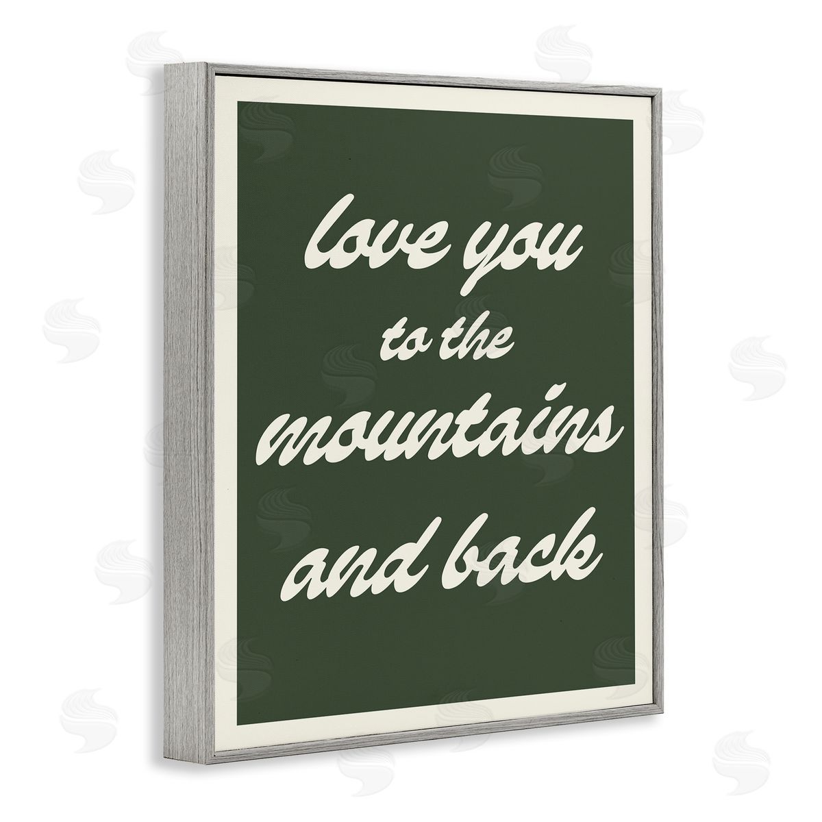 Stupell Studio Love Mountains & Back Gray Framed Giclee Wall Art Print